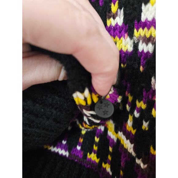 Scotch & Soda Gorgeous Metallic Fair Isle Cozy V Neck Knit Sweater | XL - Picture 8 of 9